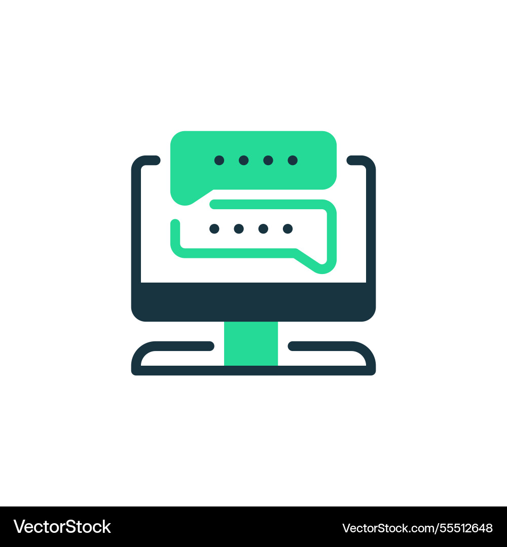 Chat conversation two tone color icon linear Chat conversation two tone color icon linear Vector Image