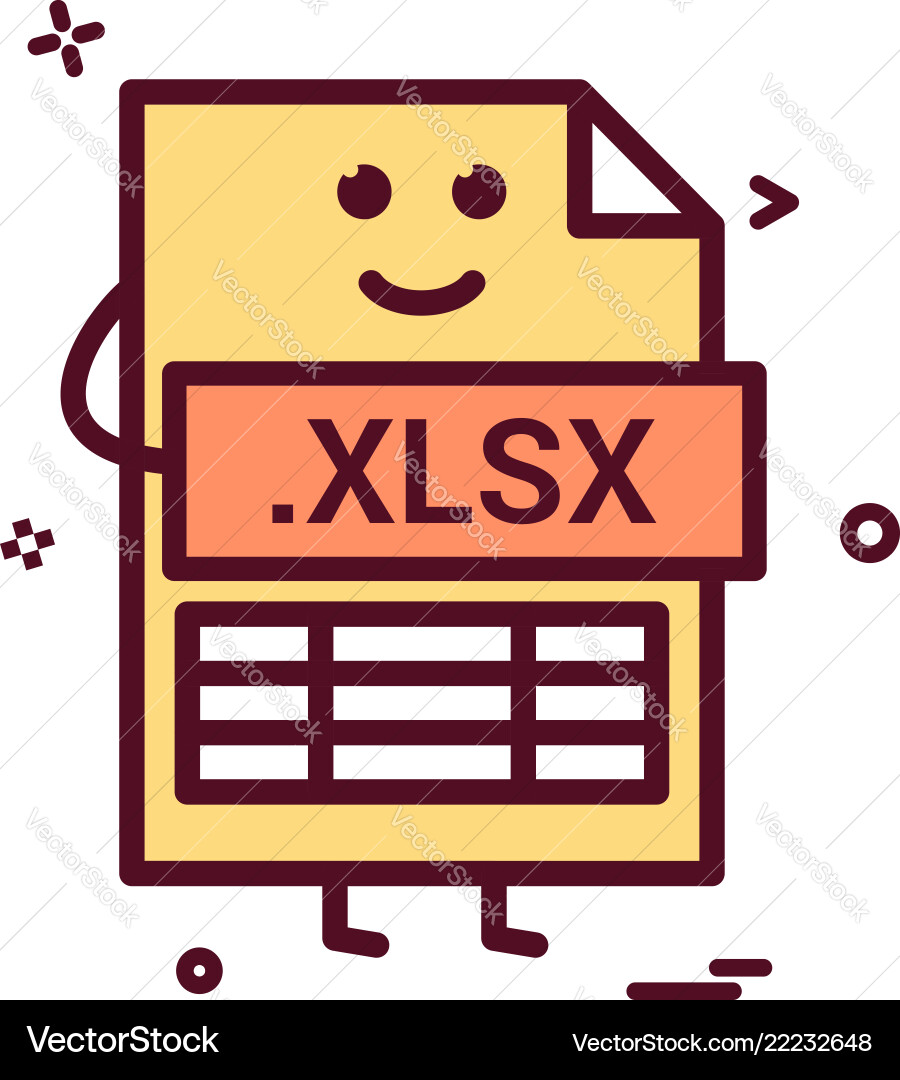 Computer xlsx Datei Format Typ Icon Design Computer xlsx Datei Format Typ Icon Design vektorbild