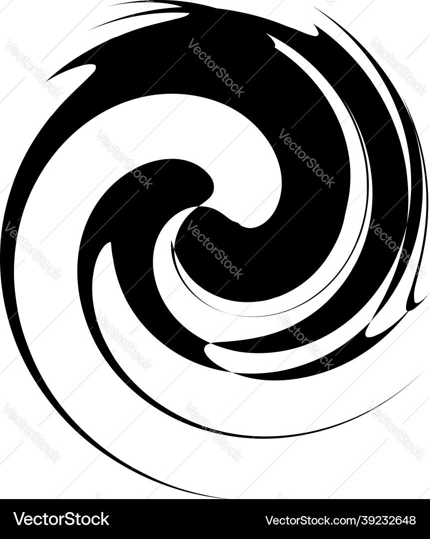 Curl spiral swirl volute helix circular twirl Vector Image