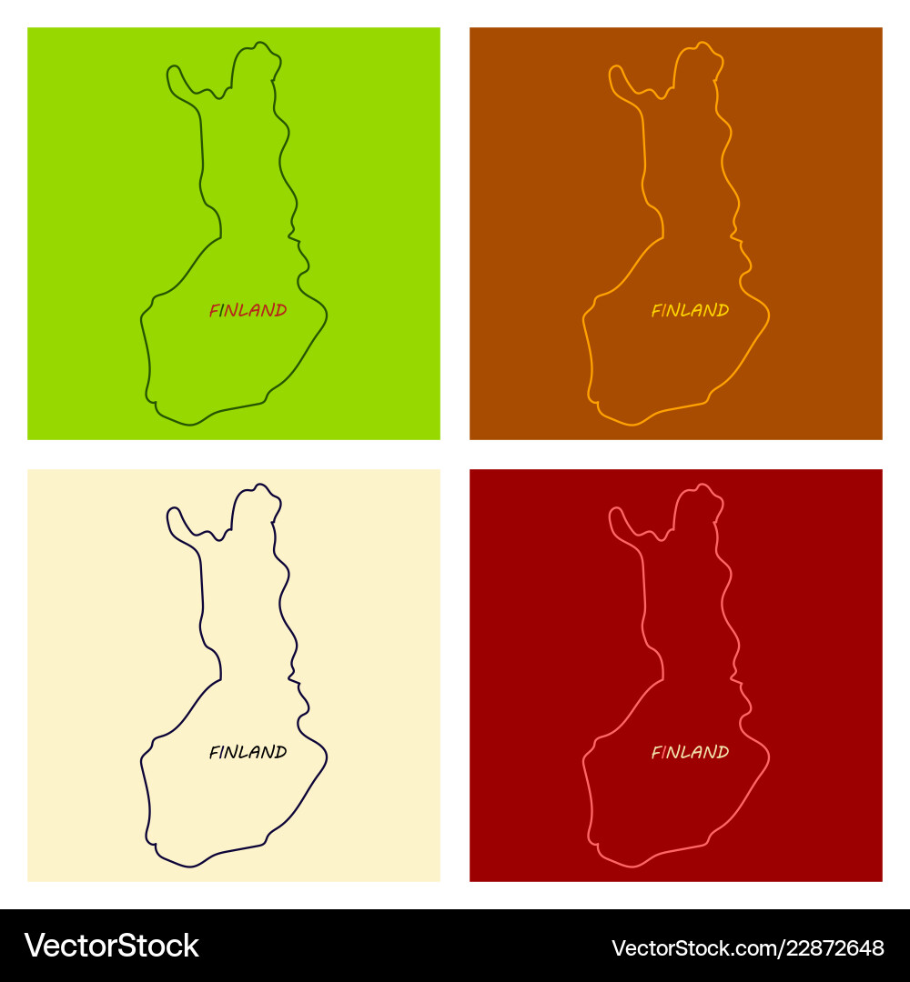 Finland map with shadow effect Finland map with shadow effect vector image
