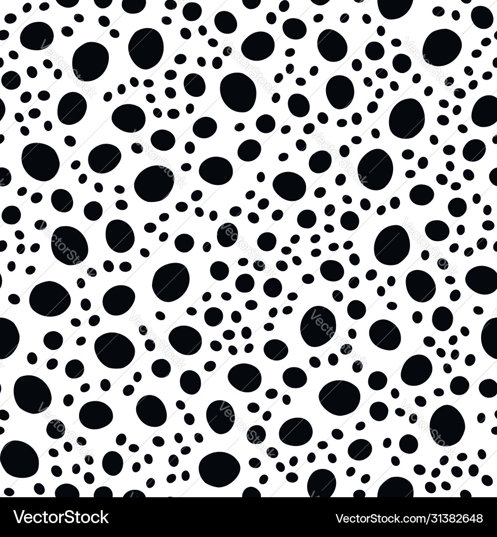 Hand drawn polka dot seamless pattern random Vector Image
