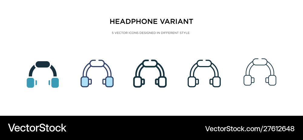Headphone variant icon in different style two Headphone variant icon in different style two vector image