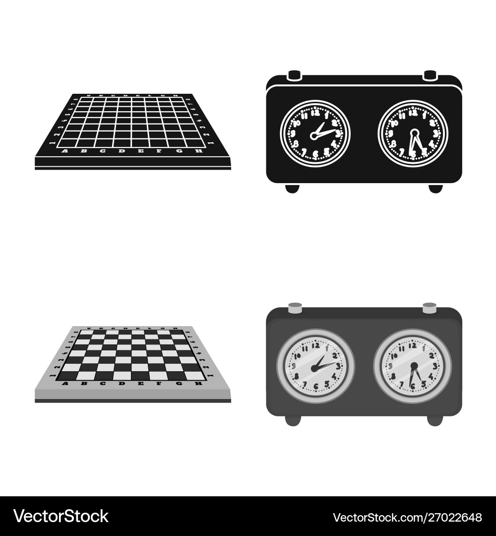Isolated object checkmate and thin icon set Vector Image