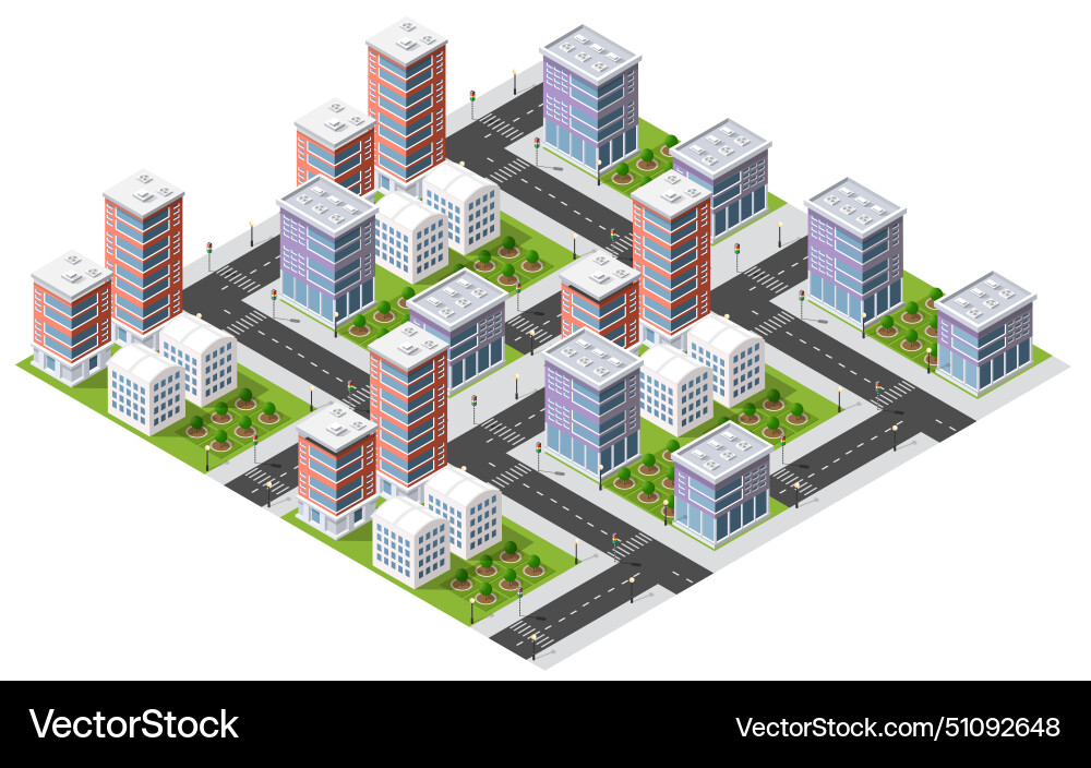Isometrische Stadt Megapolis Draufsicht auf die Stadt Isometrische Stadt Megapolis Draufsicht auf die Stadt vektorbild