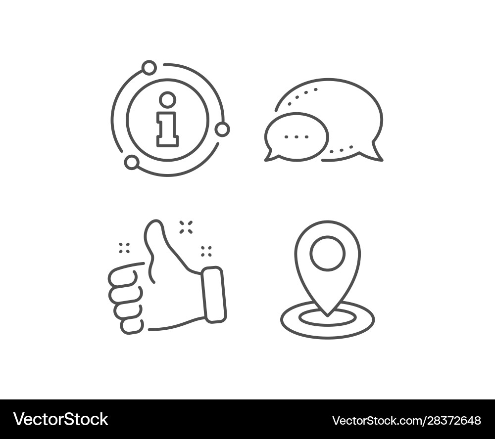 Location line icon map pointer sign vector image