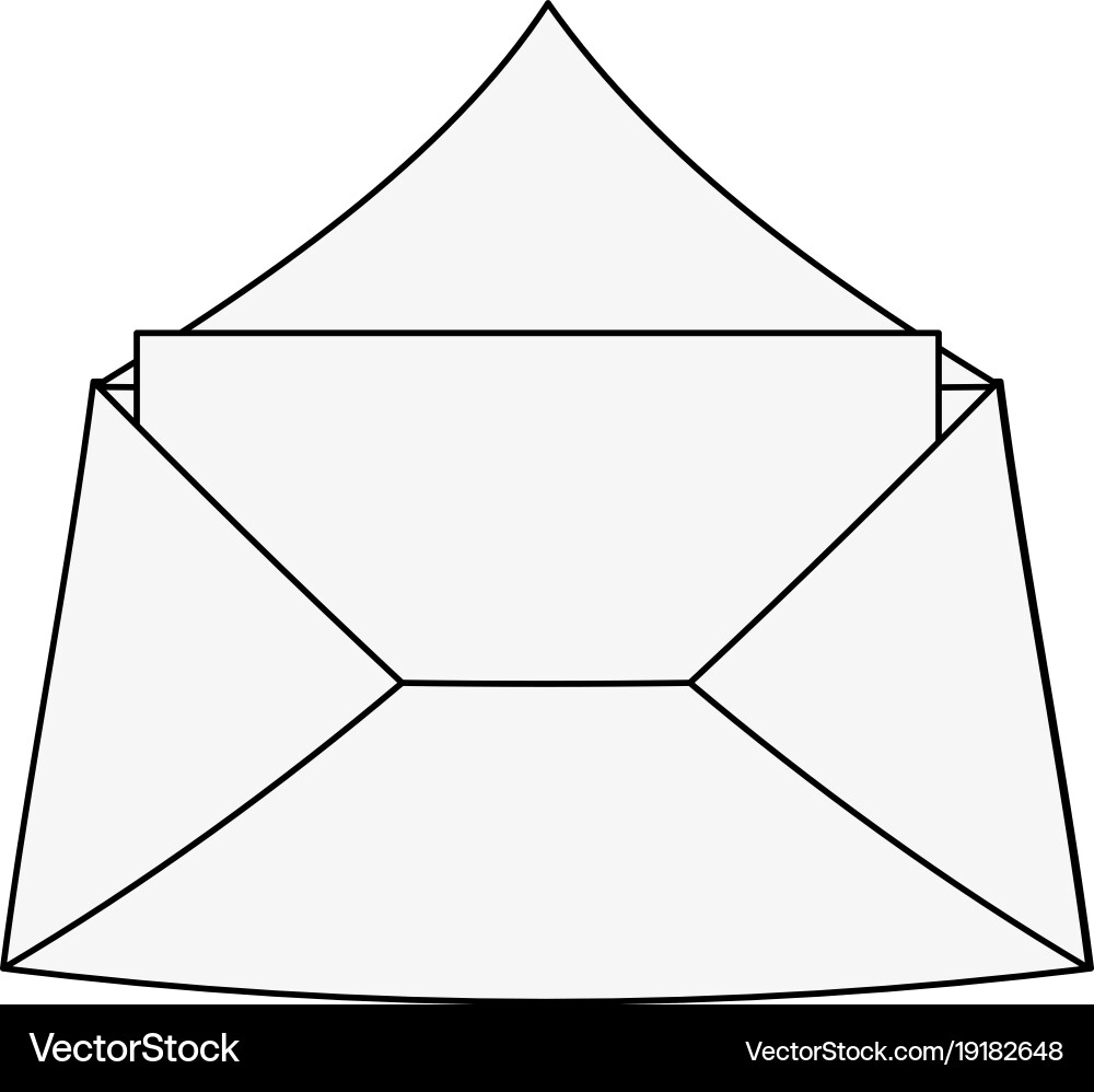 Mail envelope open vector image