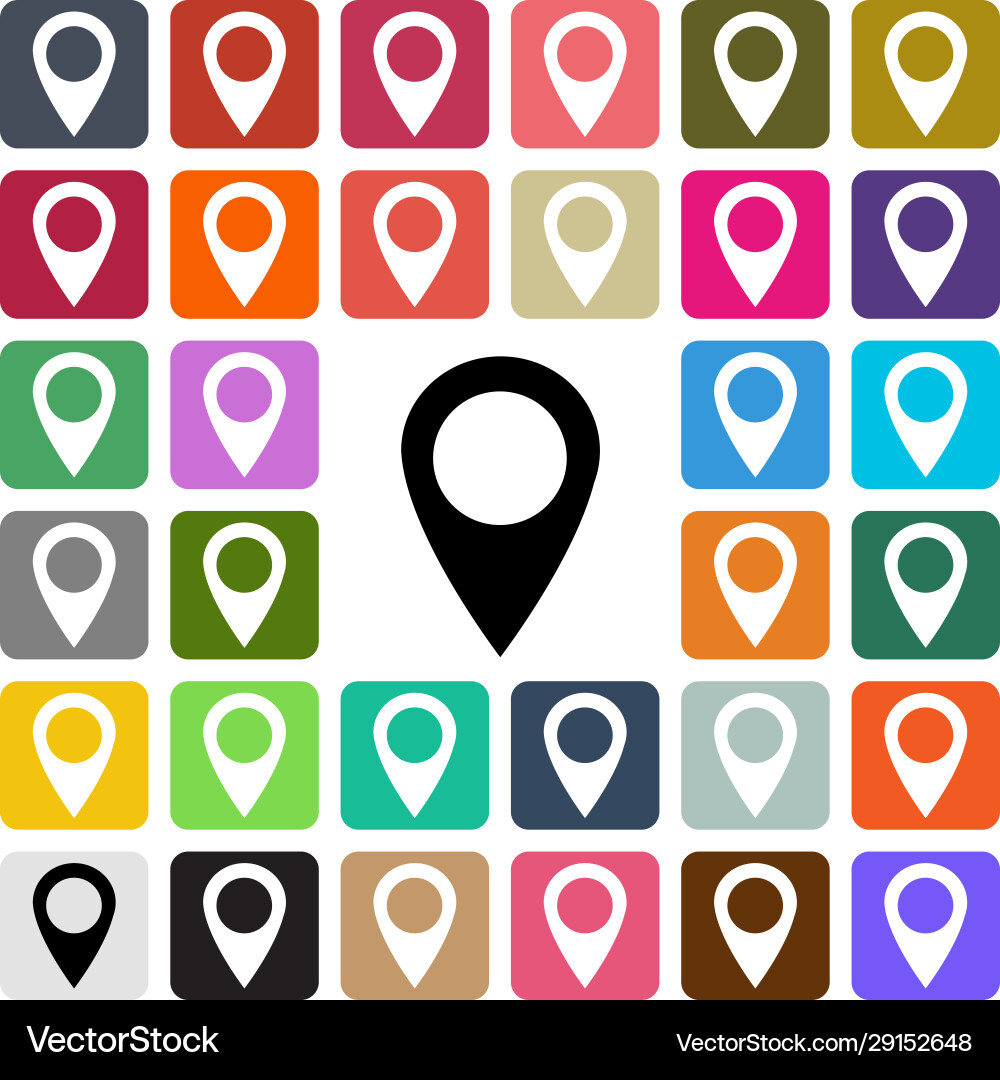 Modern gps location map pointer icon flat design Modern gps location map pointer icon flat design vector image