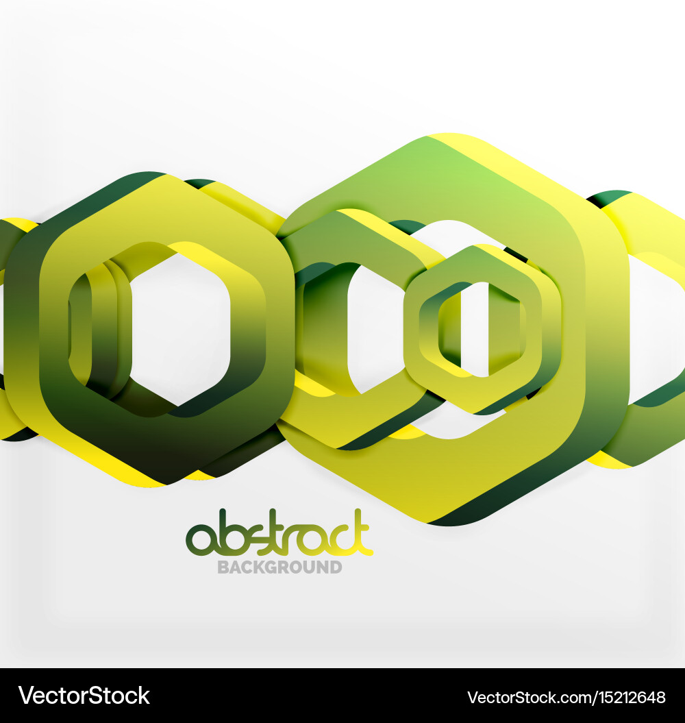 Overlapping hexagons design background vector image