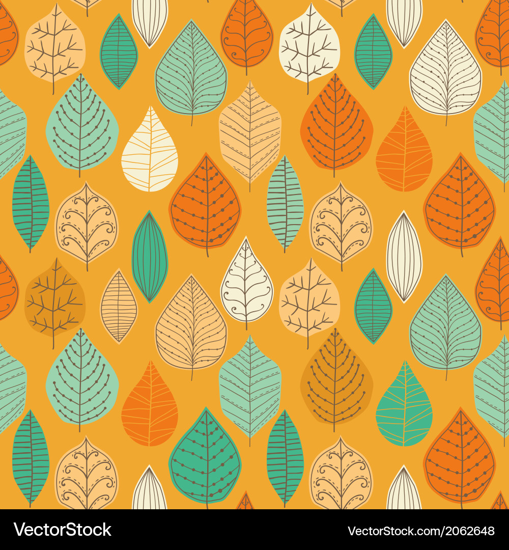 Seamless pattern with leaf abstract texture vector image