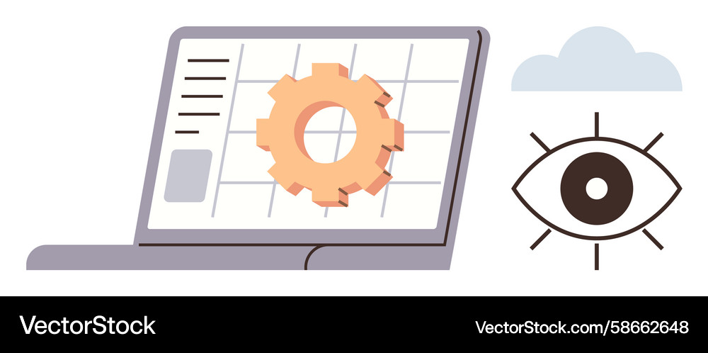 System Optimization & Monitoring Vector Image