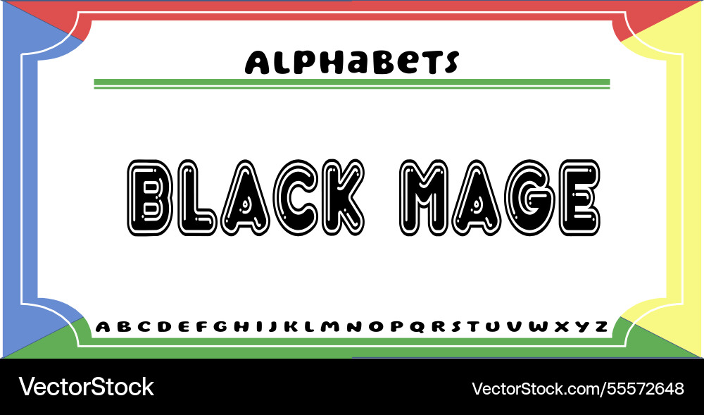 Text effects with editable colors and abstract vector image