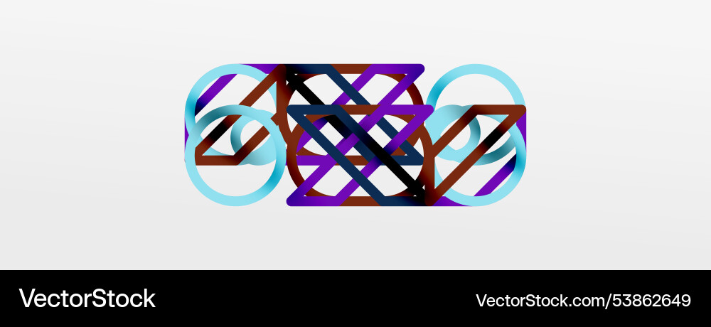 Abstract background - colorful circle lines Vector Image