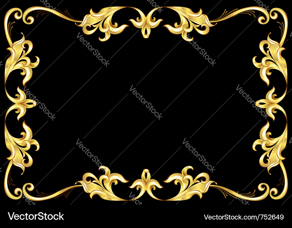Abstract gold frame Royalty Free Vector Image - VectorStock