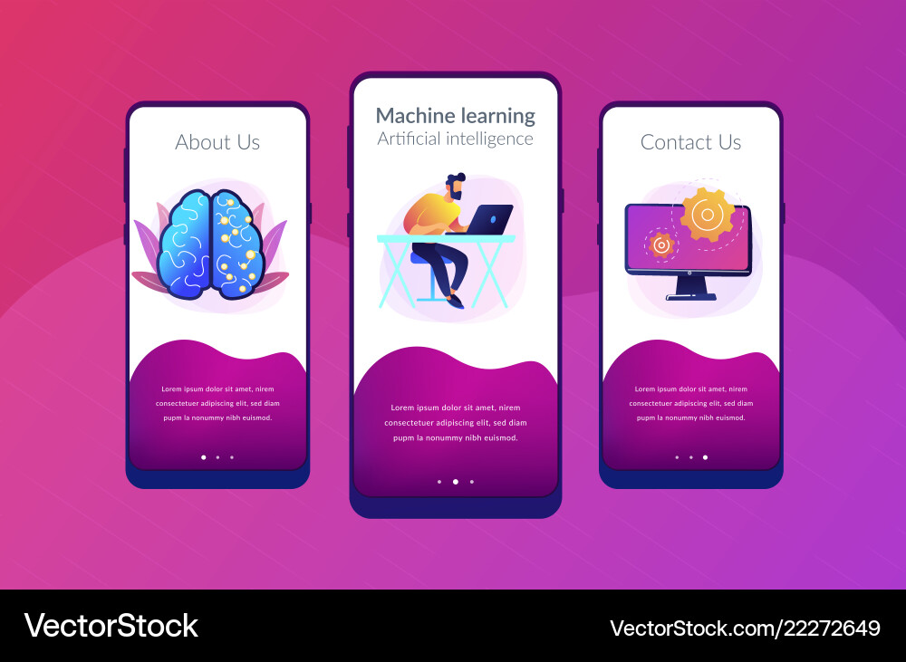 Artificial intelligence concept app Artificial intelligence concept app vector image