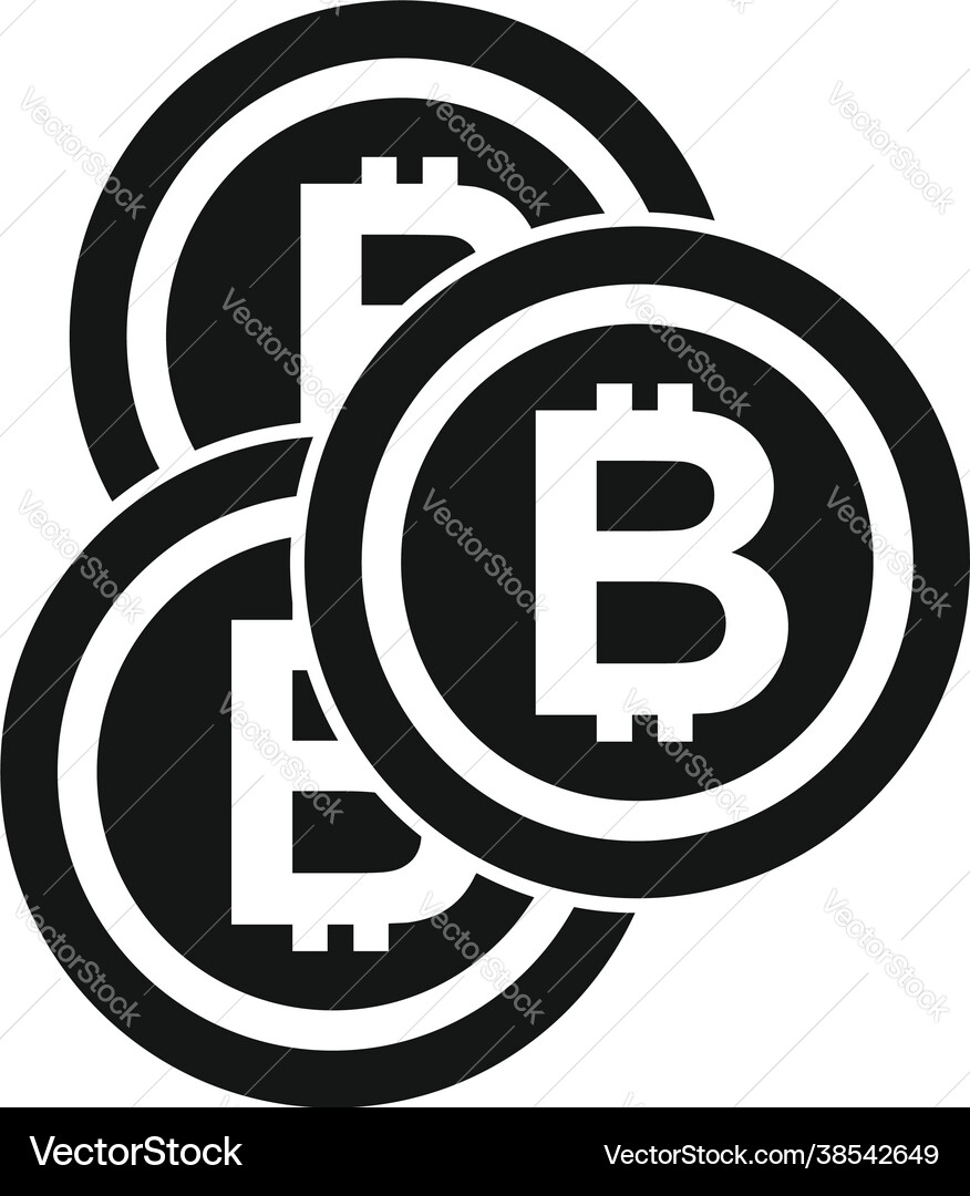 Bitcoin icon simple crypto coin – Royalty-Free Vector | VectorStock