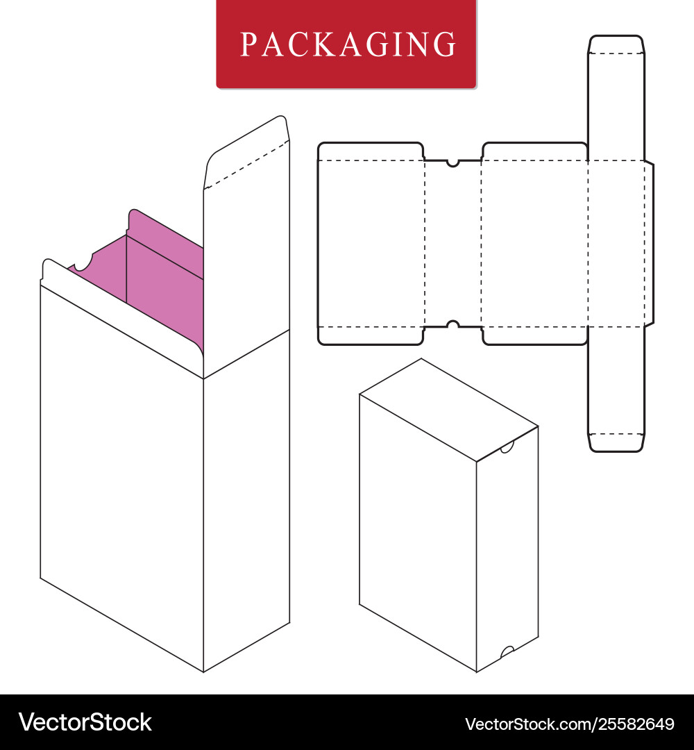 Boxpackage template isolated Boxpackage template isolated vector image