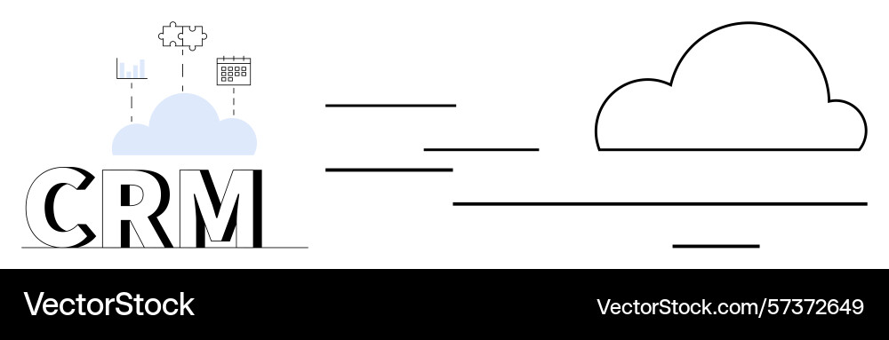 Cloud-based crm and data integration Cloud-based crm and data integration vector image