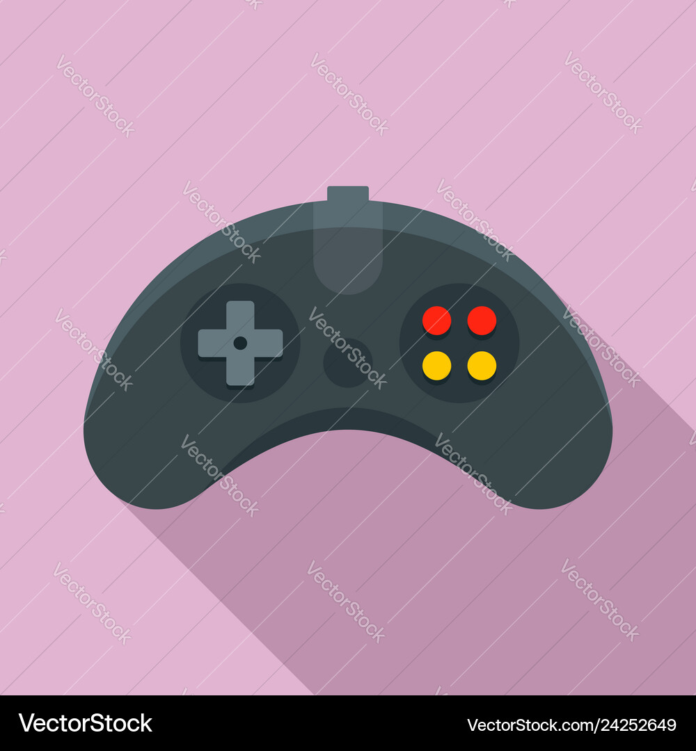 Joystick Icon Flat Star Video Game Joystick Icon Flat Isolated Vector