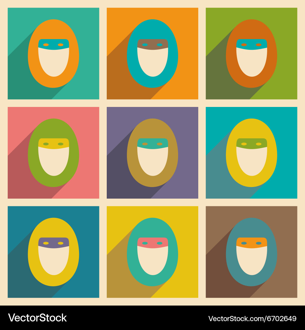 Flat with shadow concept and mobile application vector image