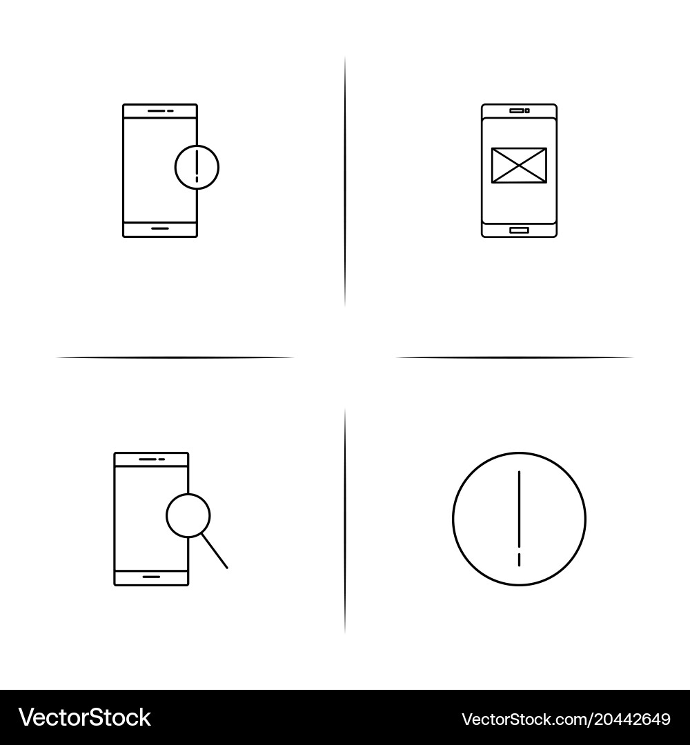 Internet of things simple linear icon setsimple vector image
