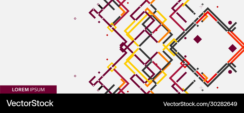 Line square circle elements style Line square circle elements style vector image