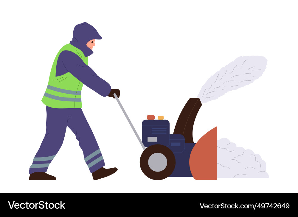 Man janitor cartoon character in uniform using Man janitor cartoon character in uniform using Vector Image