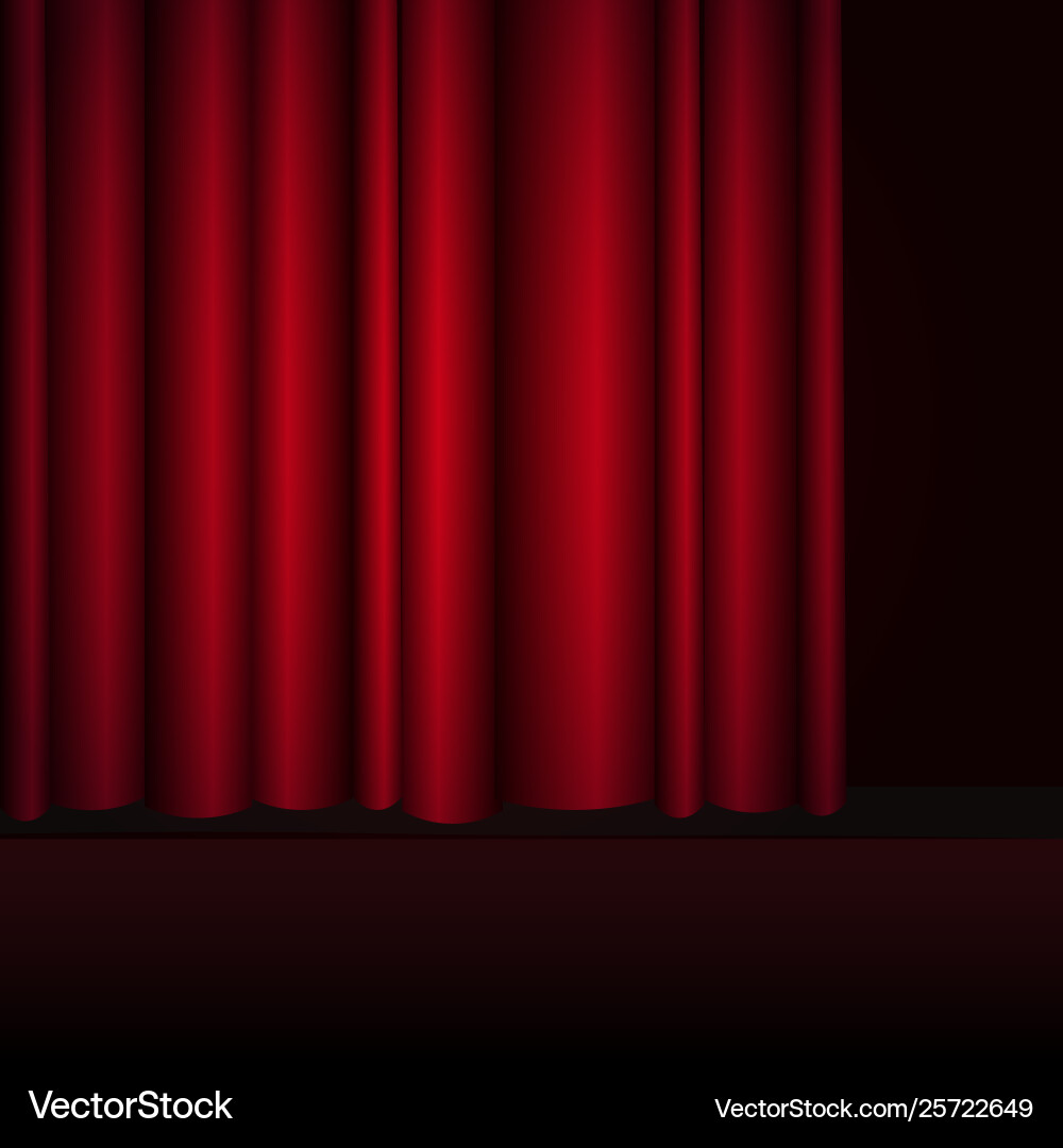 Red curtains stage theater or opera background Red curtains stage theater or opera background vector image