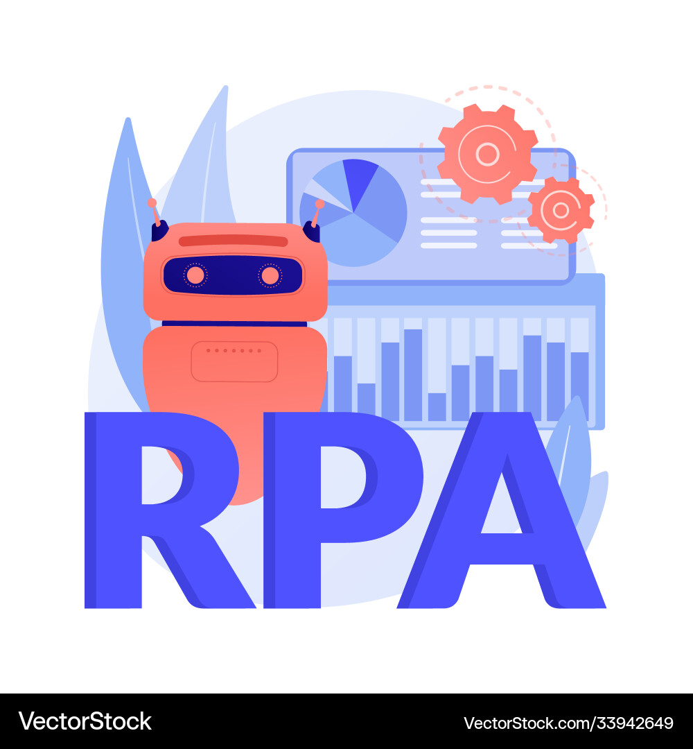 Robotic process automation abstract concept Robotic process automation abstract concept vector image