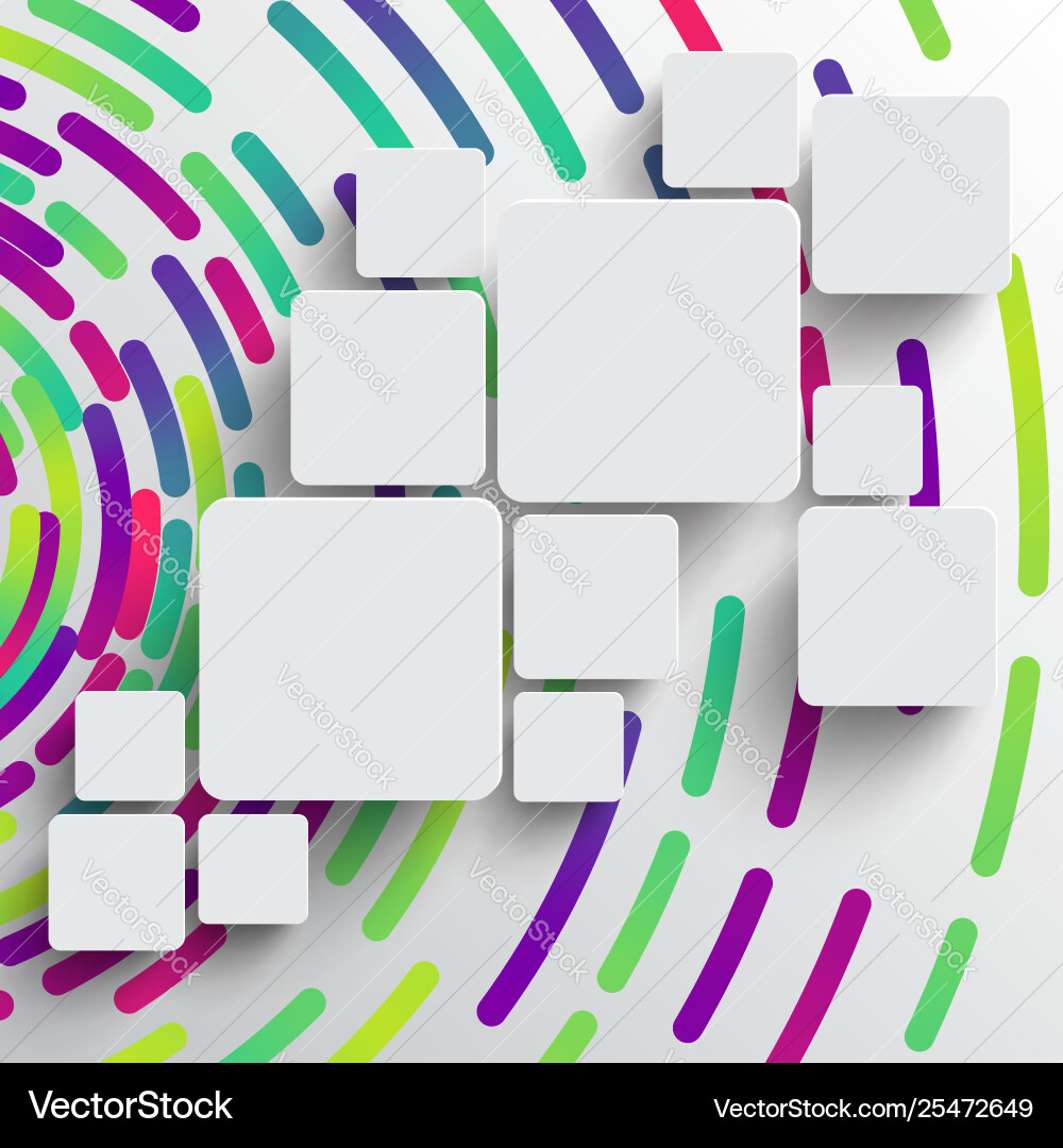 Rounded shape with shadow and colorful circle Rounded shape with shadow and colorful circle vector image
