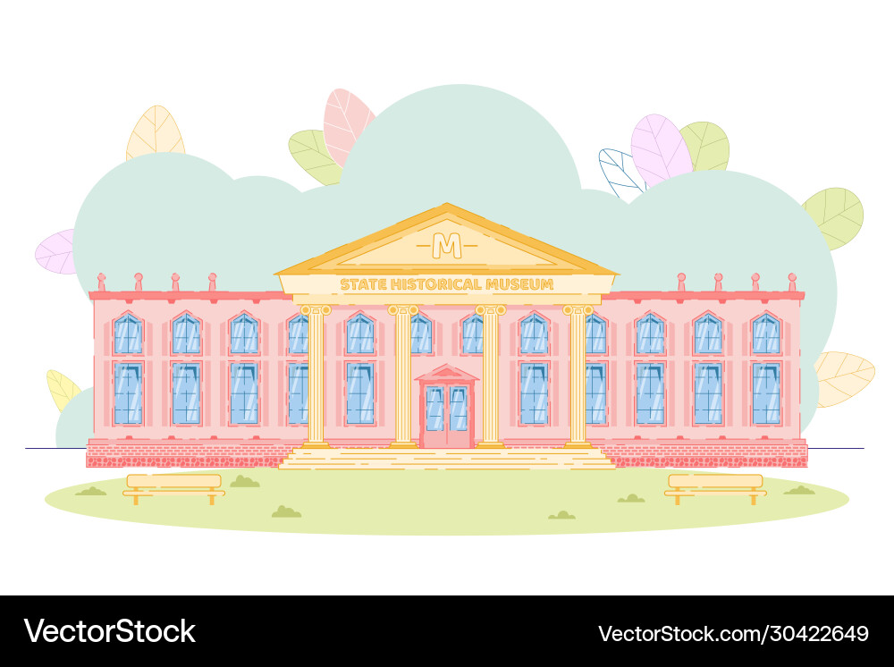 State historical museum building famous landmark State historical museum building famous landmark vector image