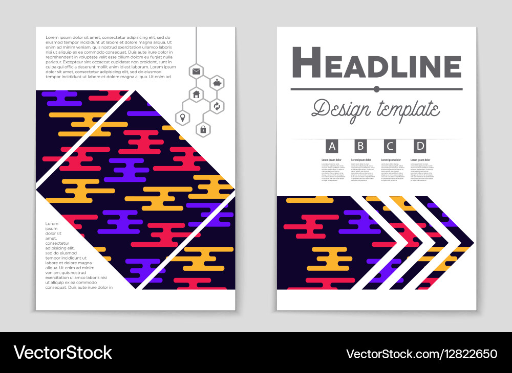 Abstract layout background set for art vector image
