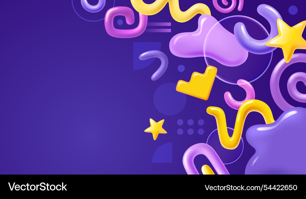 Abstract shapes realistic background template Vector Image