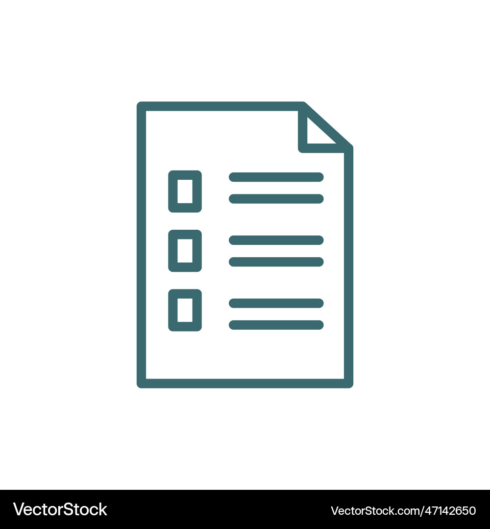 Application form icon thin line Application form icon thin line vector image