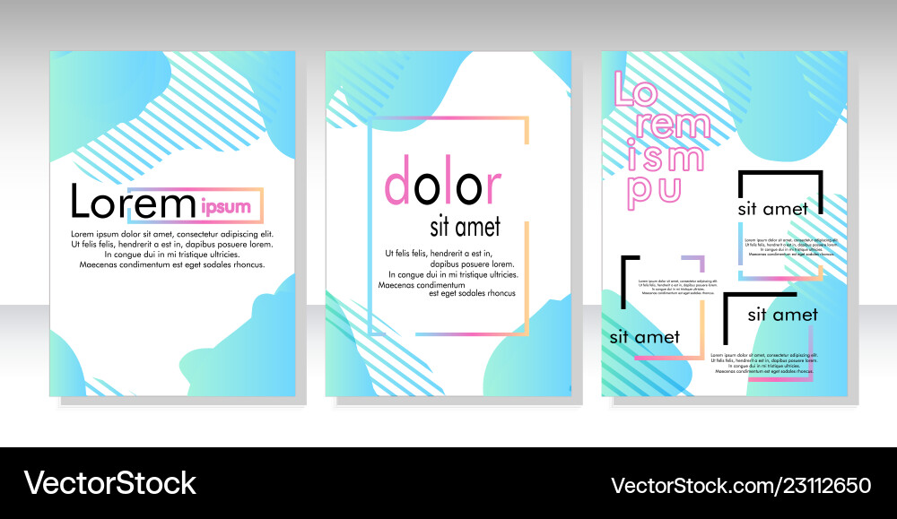Dynamic style banner design set with fluid Dynamic style banner design set with fluid vector image