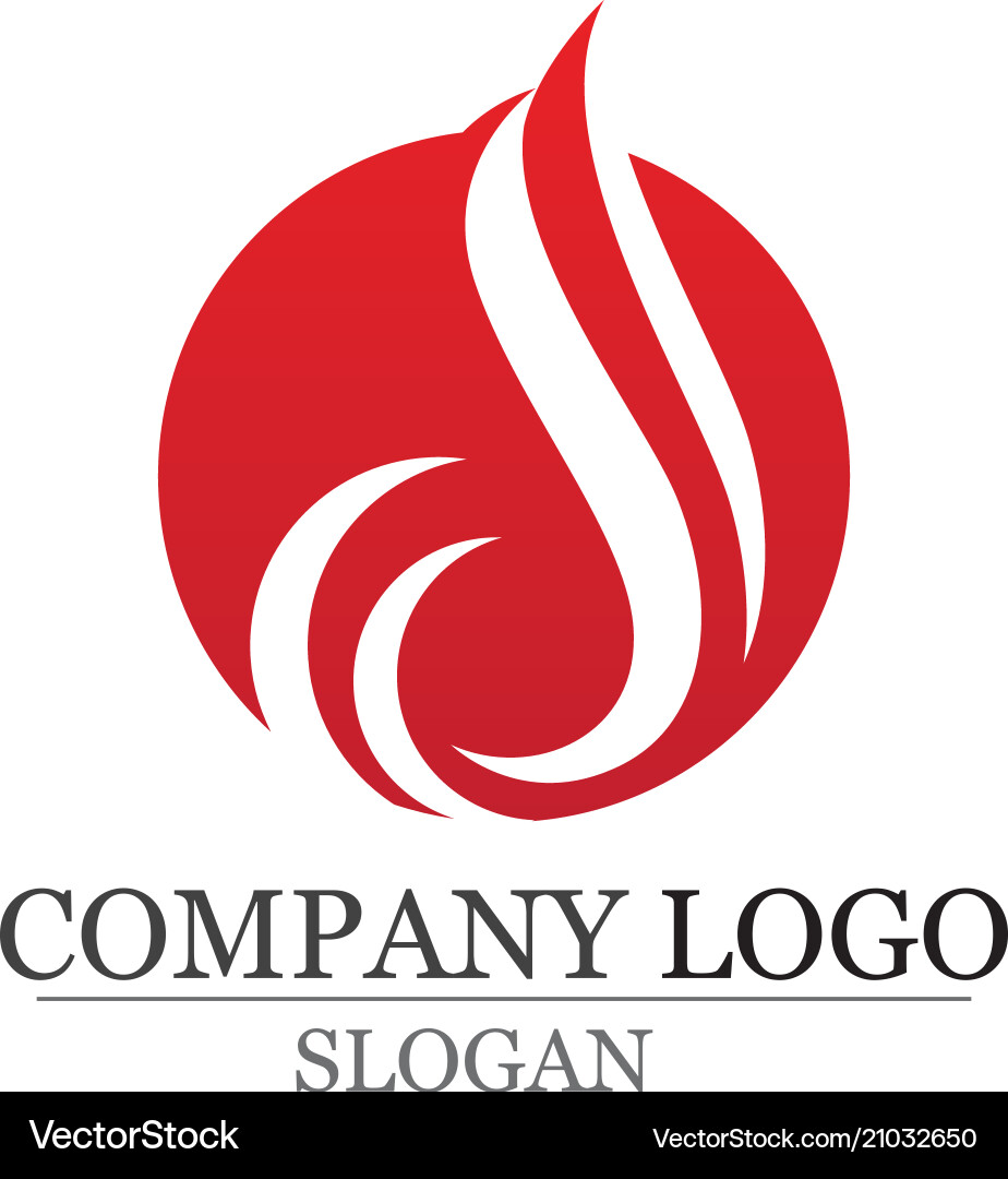 Flame Energy Logo - Fire & Heat vector image