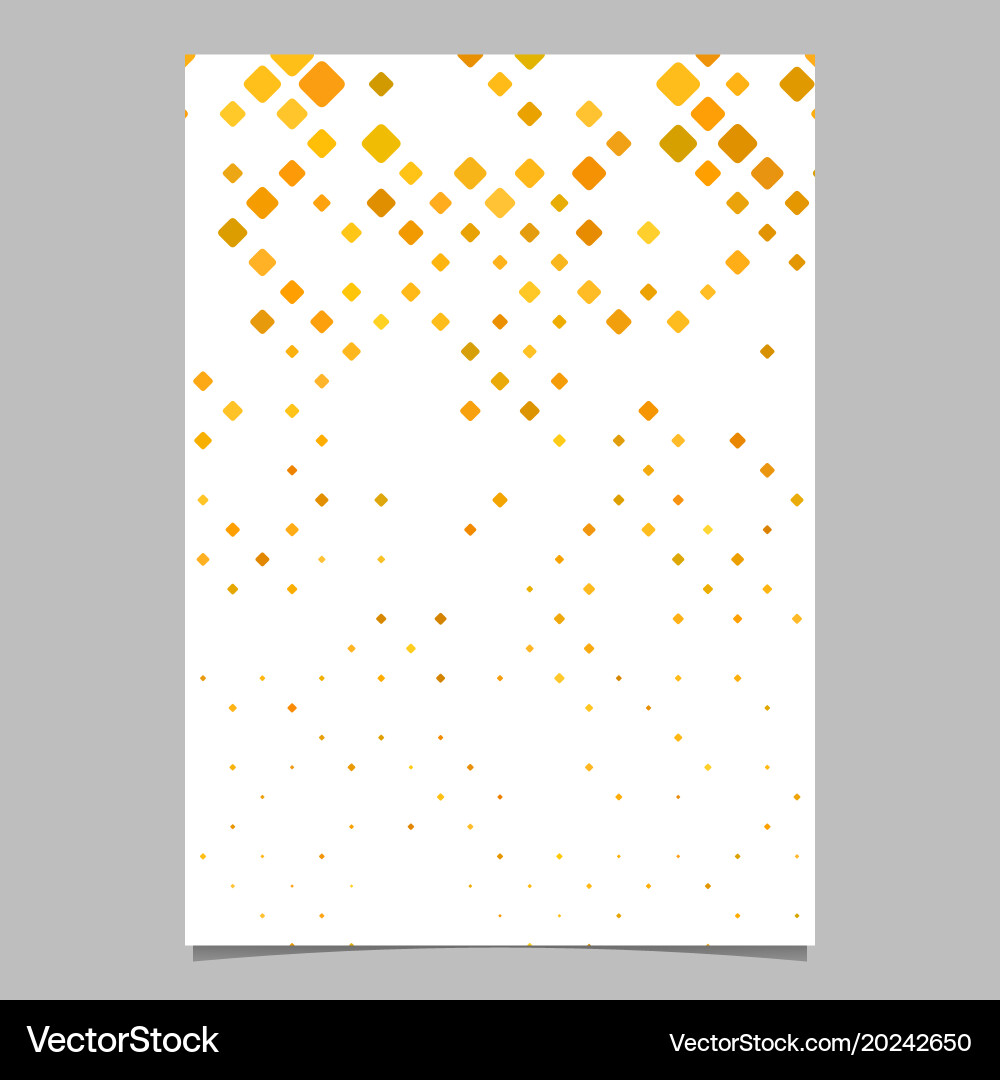 Geometric diagonal square pattern poster template vector image