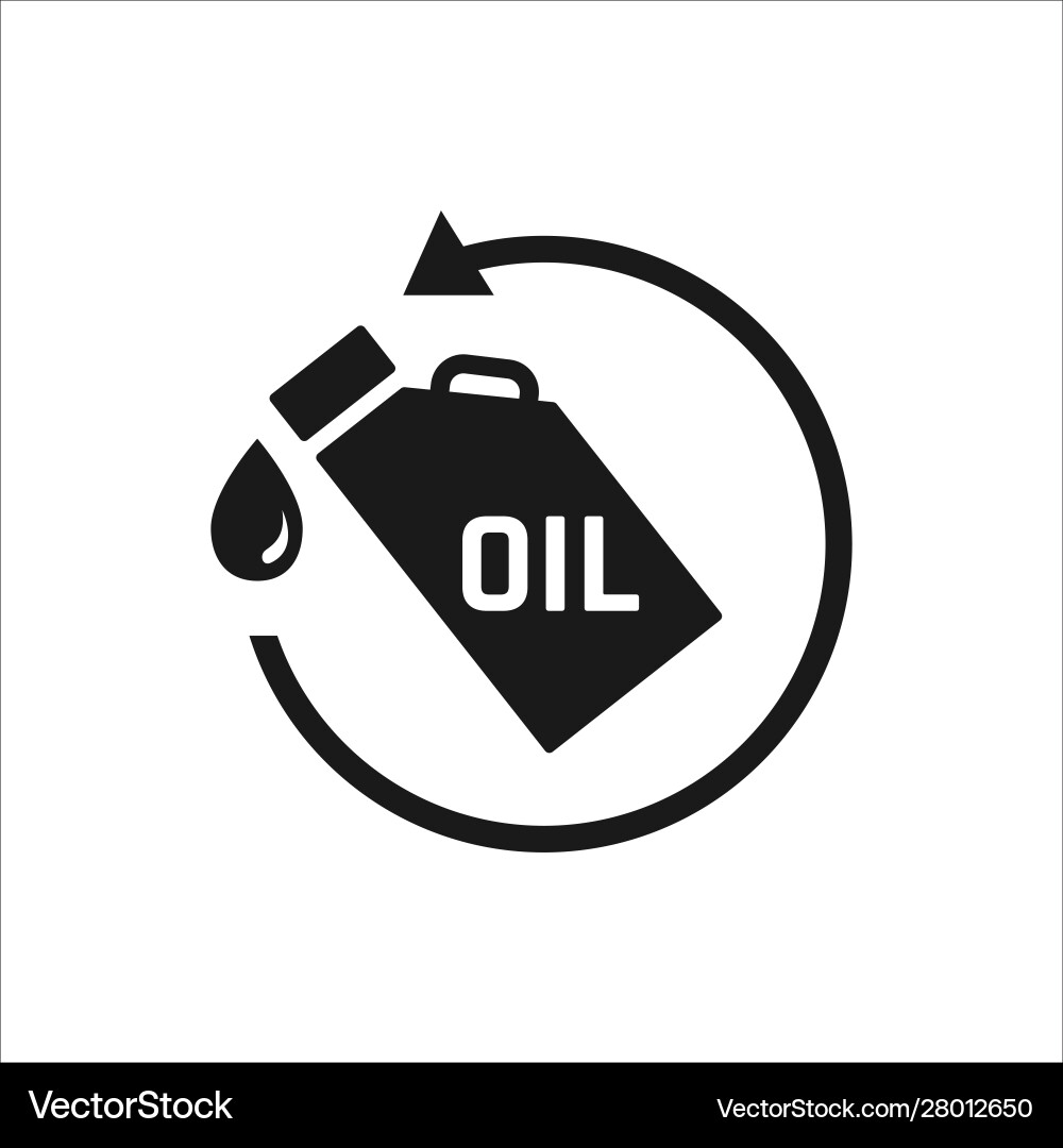 Öl ändern Icon Logo silhouette canister Öl ändern Icon Logo silhouette canister vektorbild