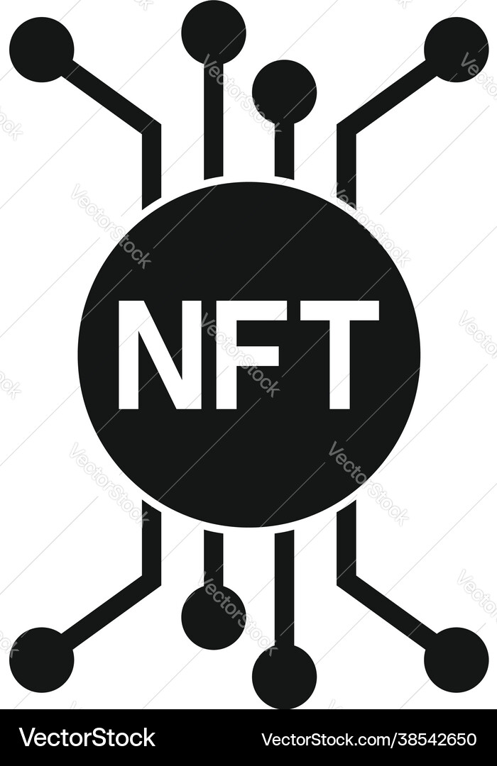 Nft icon simple token blockchain Nft icon simple token blockchain vector image