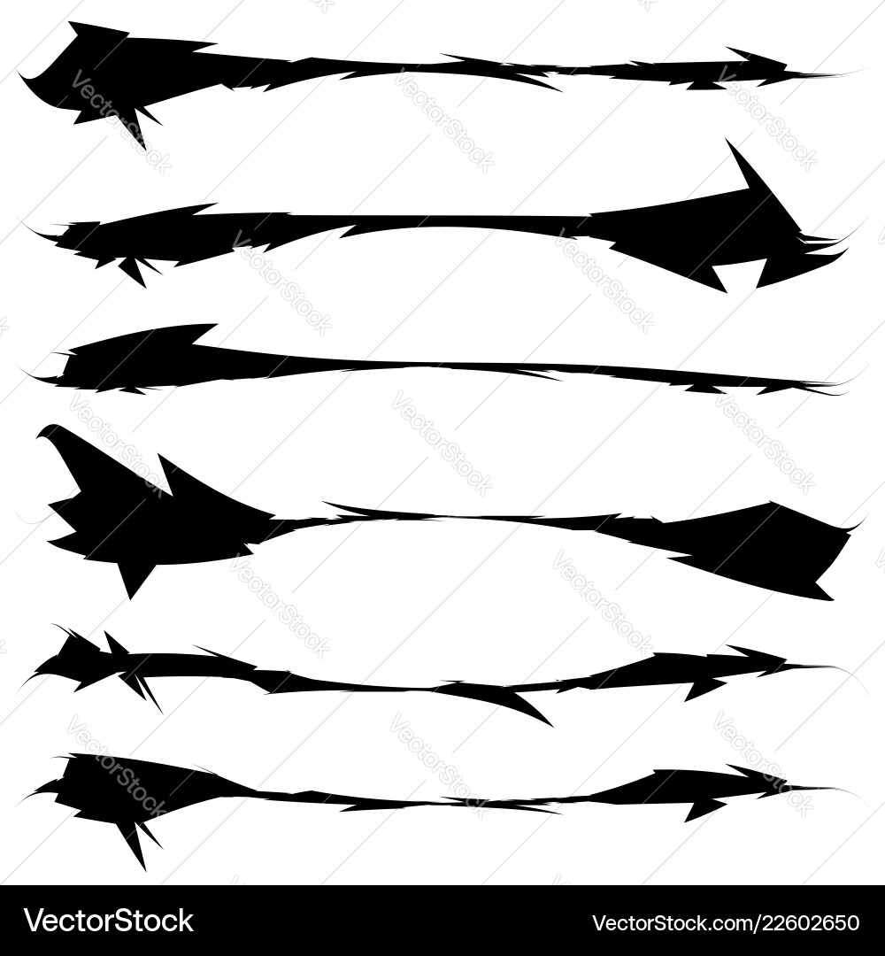 Set of textured rough and grungy elements Set of textured rough and grungy elements vector image