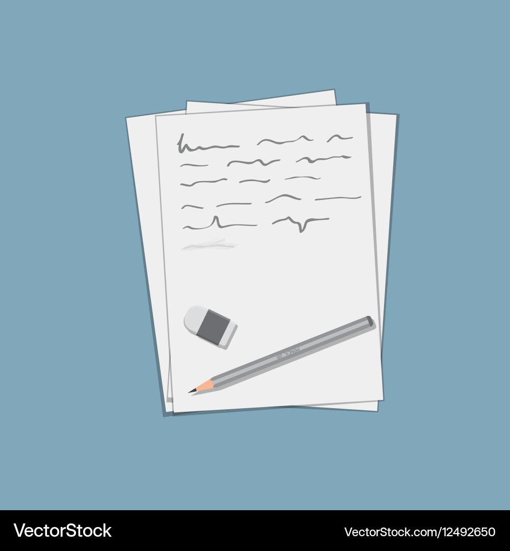 Sheets with text vector image