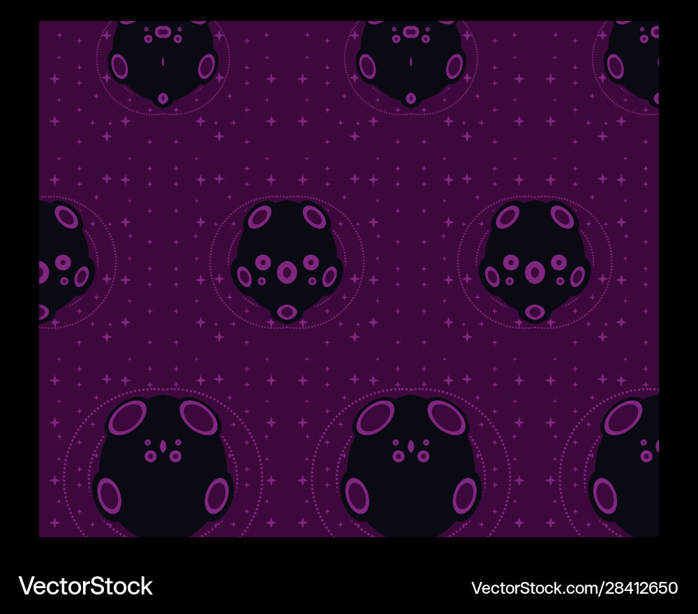 Space background with abstract shape and planets Vector Image