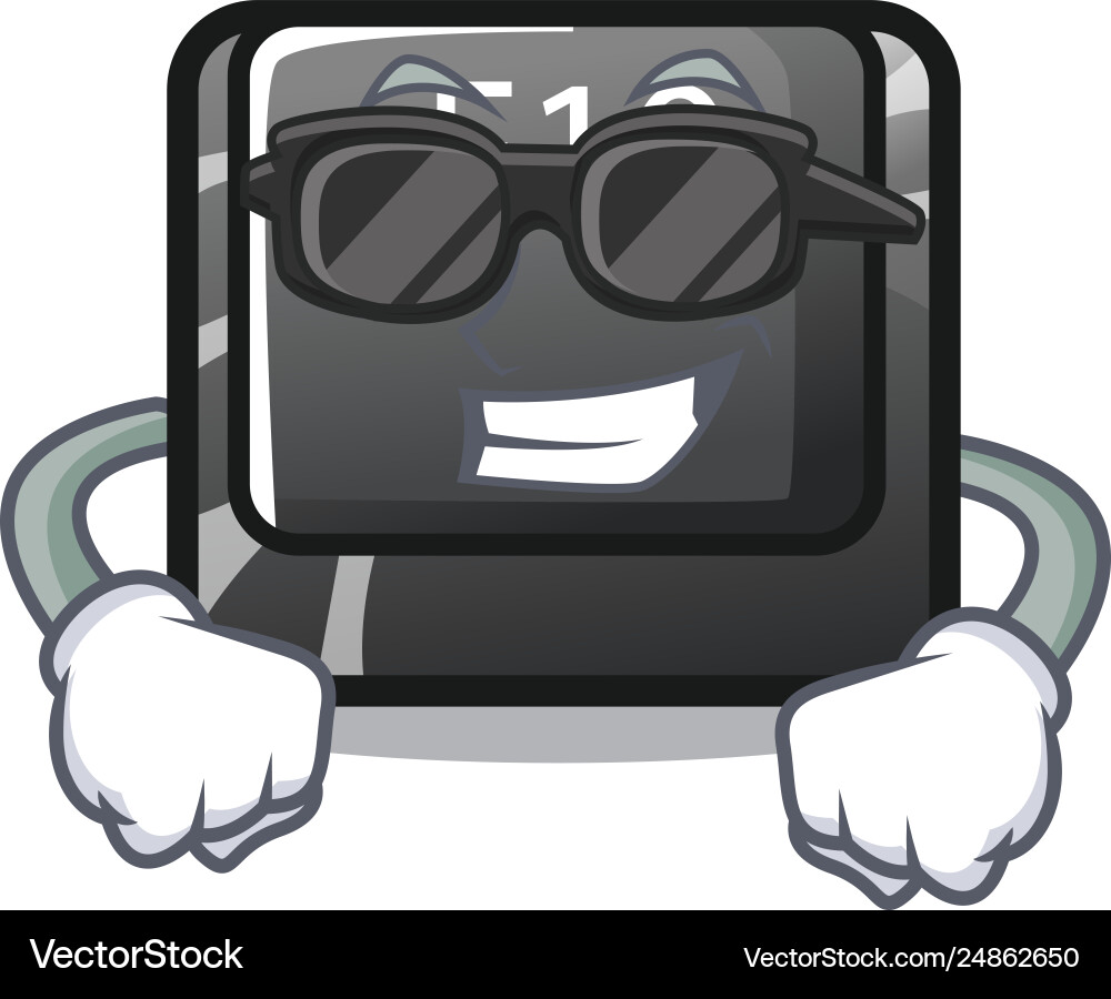 Super cool button f10 on a keyboard character vector image