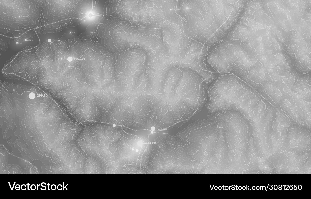 Terrain big data visualization futuristic map Terrain big data visualization futuristic map vector image