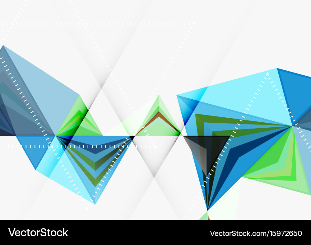 Triangular low poly a4 size geometric vector image