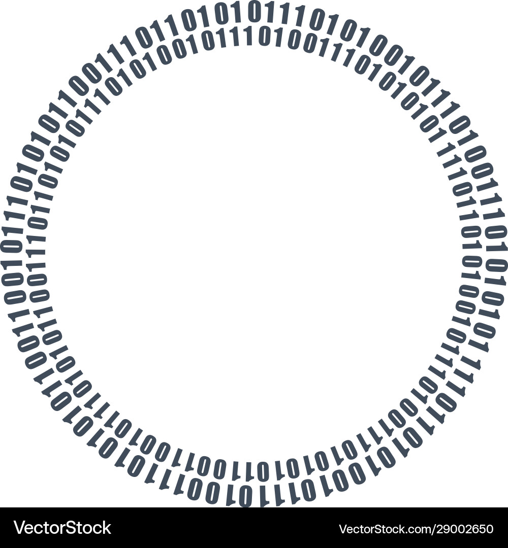 Two circles binary circuits future technology vector image