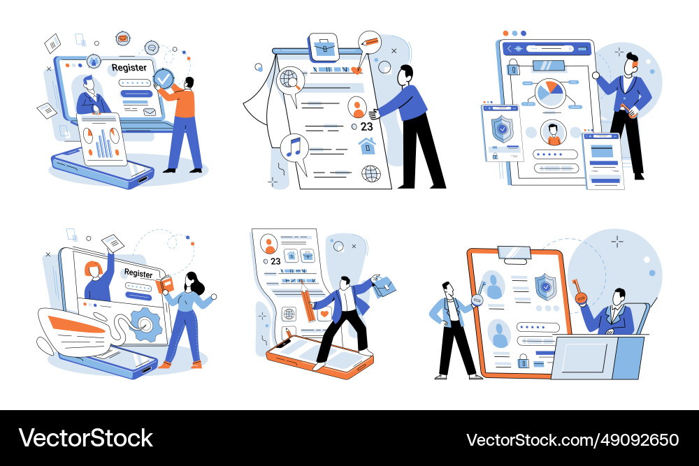 User authorization identity verification User authorization identity verification vector image