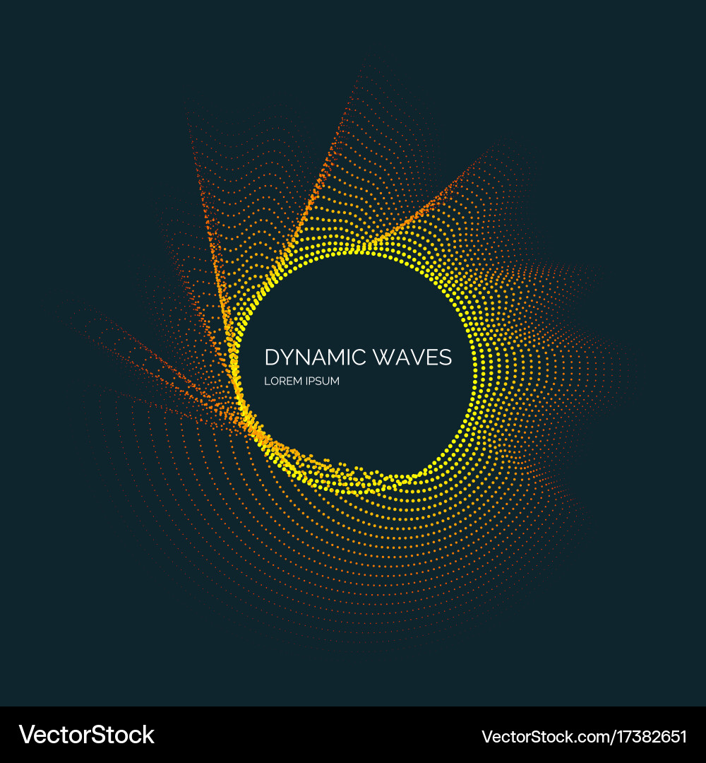 Abstract background with a colored dynamic vector image