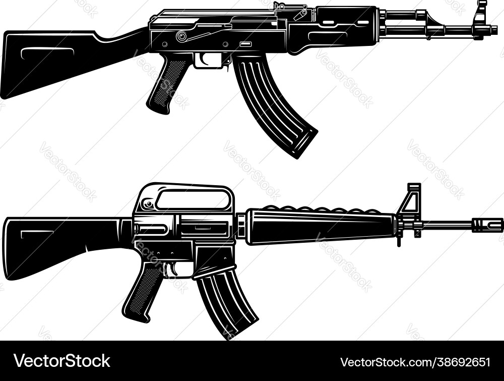 American Assault Rifle Vector Image