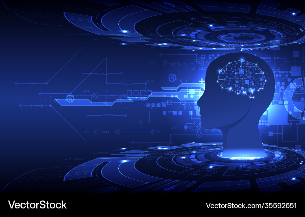 Artificial intelligence concept technology Vector Image