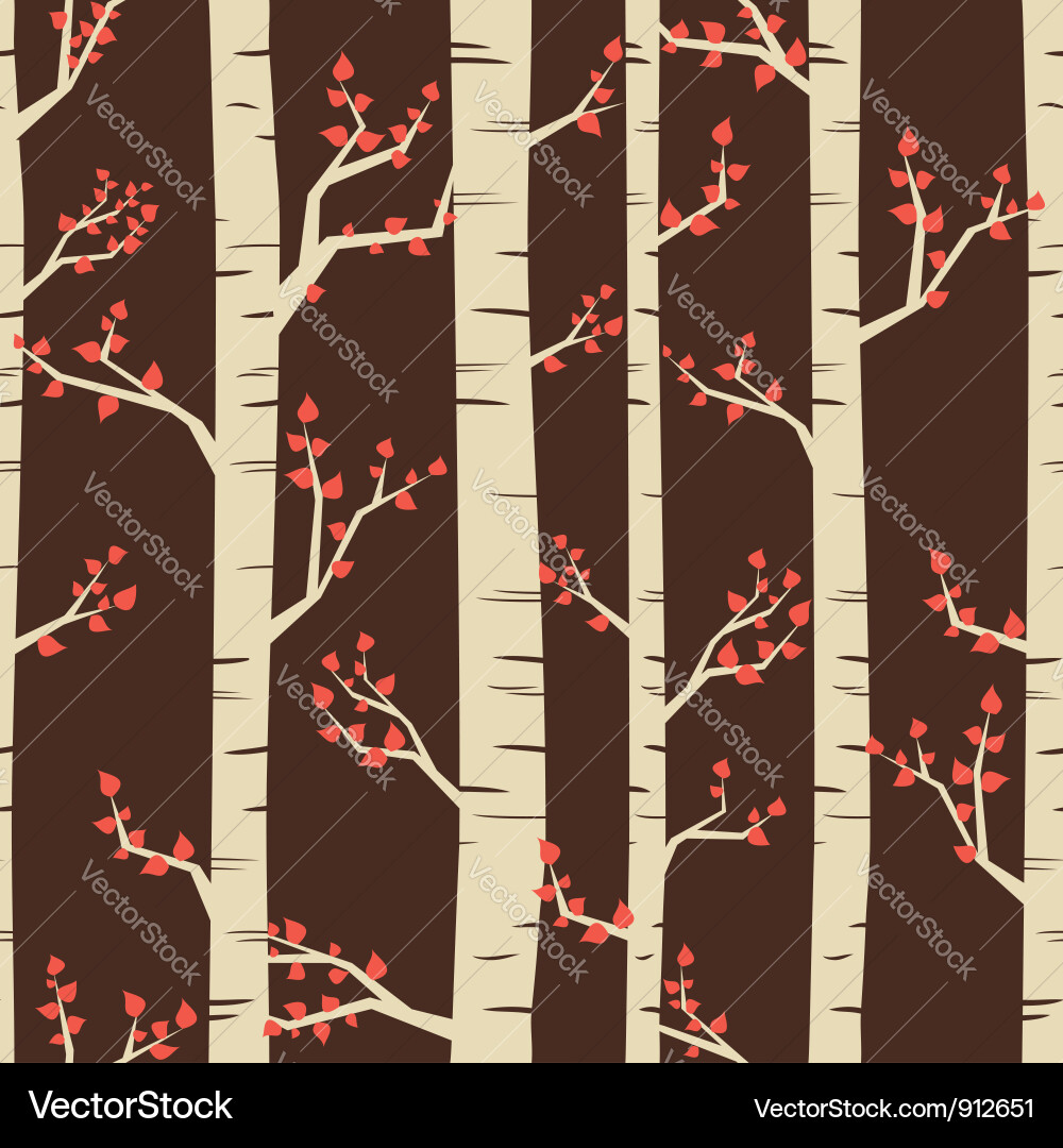 Birch Tree Pattern vector image
